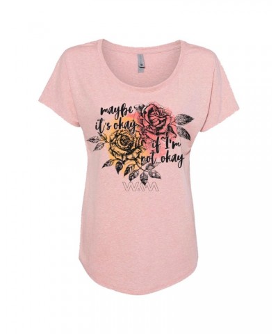 We Are Messengers Maybe It's Okay Ladies Dolman Tee - Pink $11.75 Shirts