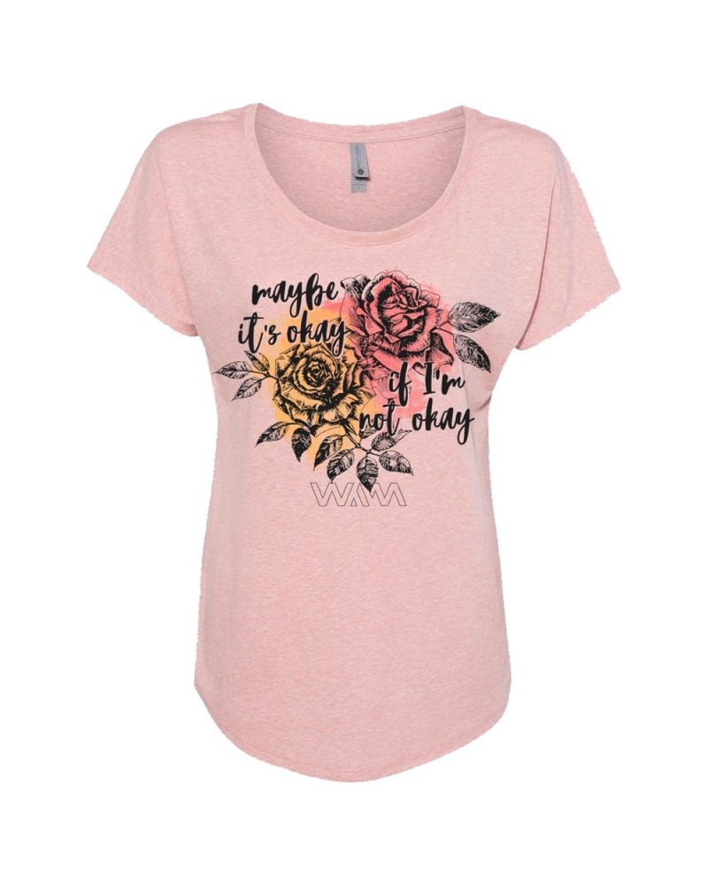 We Are Messengers Maybe It's Okay Ladies Dolman Tee - Pink $11.75 Shirts