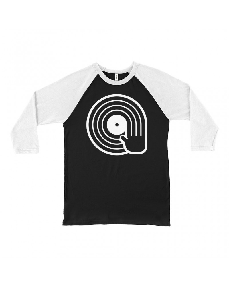 Music Life 3/4 Sleeve Baseball Tee | DJ Spinning Vinyl Shirt $7.43 Shirts