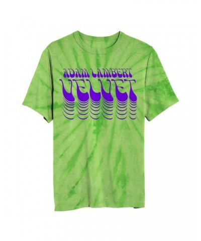 Adam Lambert Green Tie Dye Flock Print Tee + Download $7.82 Shirts