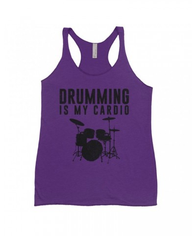 Music Life Ladies' Tank Top | Drumming Is My Cardio Shirt $6.82 Shirts