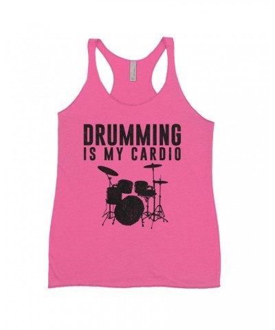 Music Life Ladies' Tank Top | Drumming Is My Cardio Shirt $6.82 Shirts