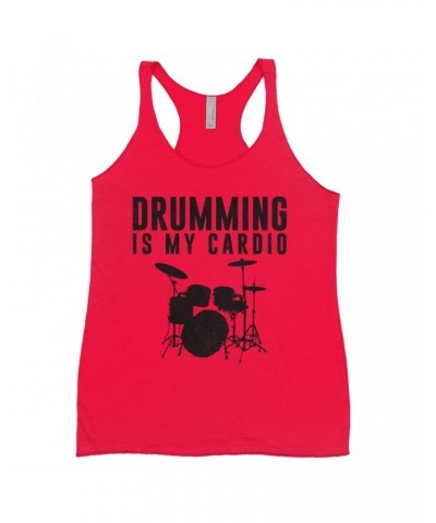 Music Life Ladies' Tank Top | Drumming Is My Cardio Shirt $6.82 Shirts