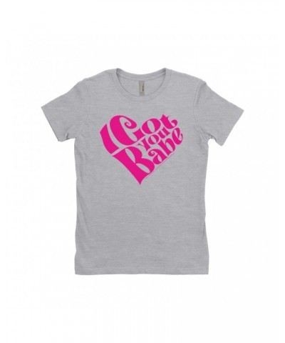 Sonny & Cher Ladies' Boyfriend T-Shirt | I Got You Babe Heart Image Shirt $7.34 Shirts