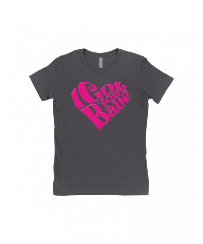 Sonny & Cher Ladies' Boyfriend T-Shirt | I Got You Babe Heart Image Shirt $7.34 Shirts