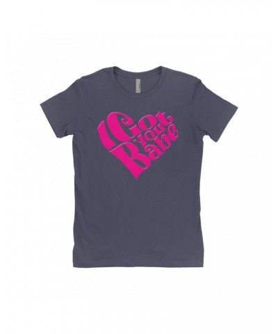 Sonny & Cher Ladies' Boyfriend T-Shirt | I Got You Babe Heart Image Shirt $7.34 Shirts