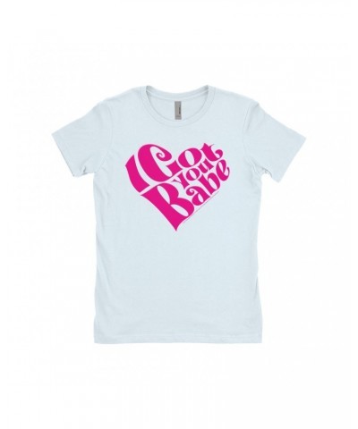 Sonny & Cher Ladies' Boyfriend T-Shirt | I Got You Babe Heart Image Shirt $7.34 Shirts