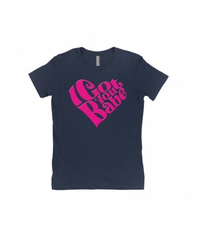 Sonny & Cher Ladies' Boyfriend T-Shirt | I Got You Babe Heart Image Shirt $7.34 Shirts