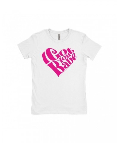 Sonny & Cher Ladies' Boyfriend T-Shirt | I Got You Babe Heart Image Shirt $7.34 Shirts