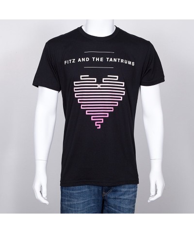 Fitz and The Tantrums Lined Up Heart Unisex T-Shirt (Black) $10.99 Shirts