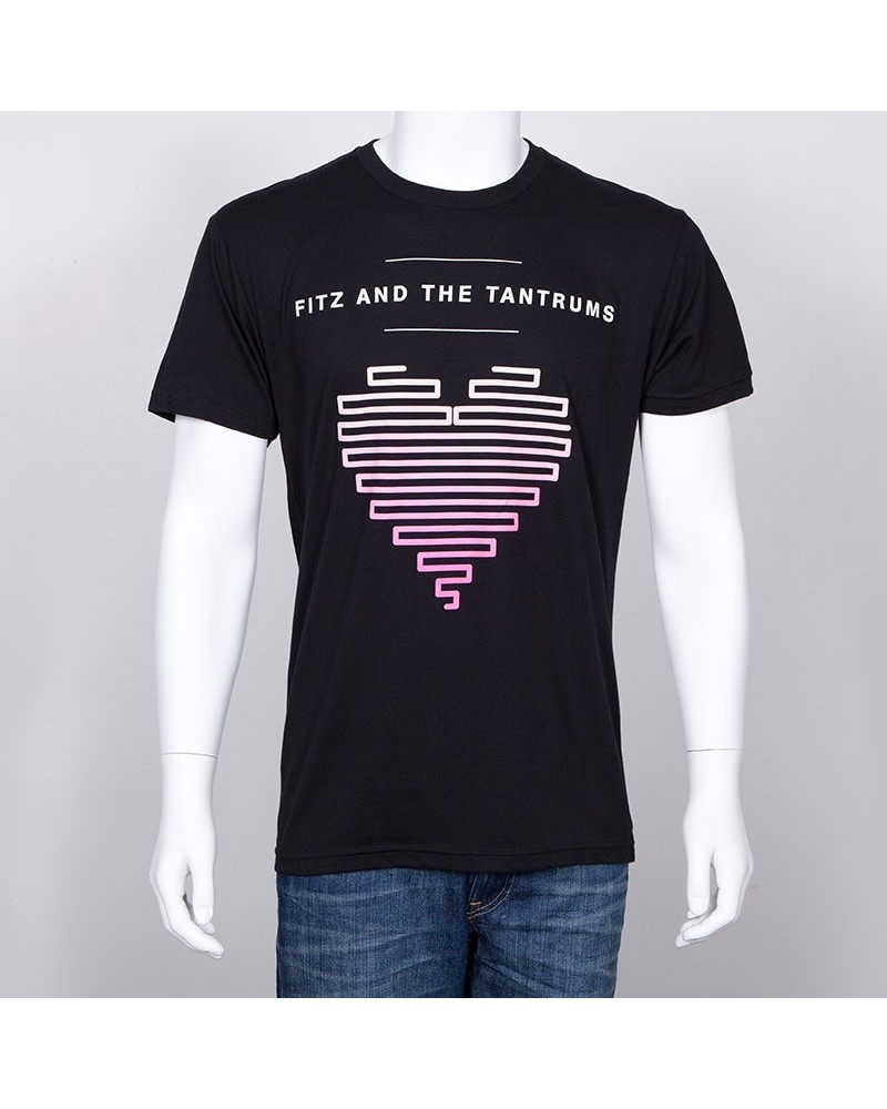 Fitz and The Tantrums Lined Up Heart Unisex T-Shirt (Black) $10.99 Shirts