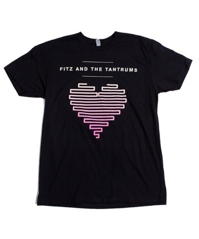 Fitz and The Tantrums Lined Up Heart Unisex T-Shirt (Black) $10.99 Shirts