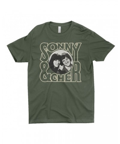 Sonny & Cher T-Shirt | Retro Logo And Photo Distressed Shirt $8.39 Shirts