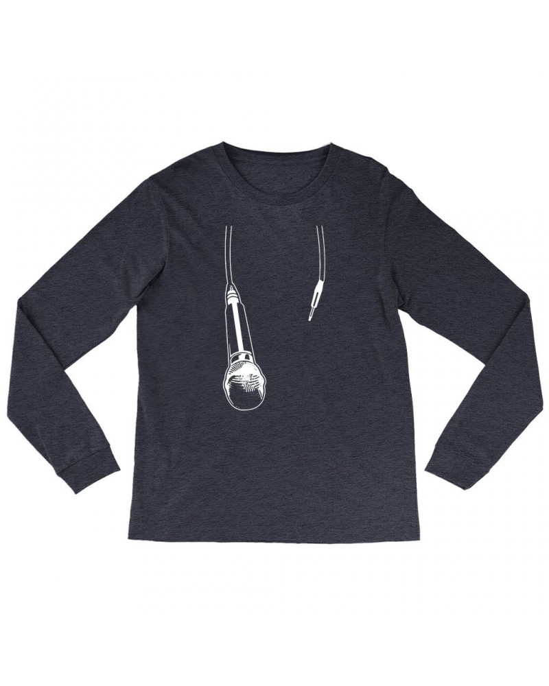 Music Life Heather Long Sleeve Shirt | Let The Mic Hang Shirt $8.09 Shirts