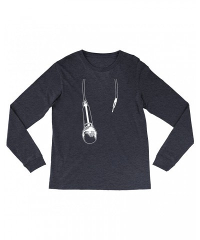 Music Life Heather Long Sleeve Shirt | Let The Mic Hang Shirt $8.09 Shirts