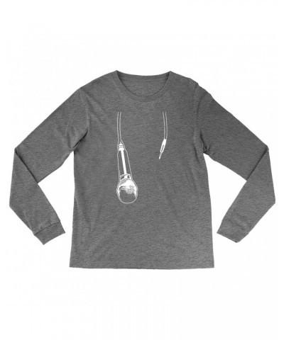 Music Life Heather Long Sleeve Shirt | Let The Mic Hang Shirt $8.09 Shirts