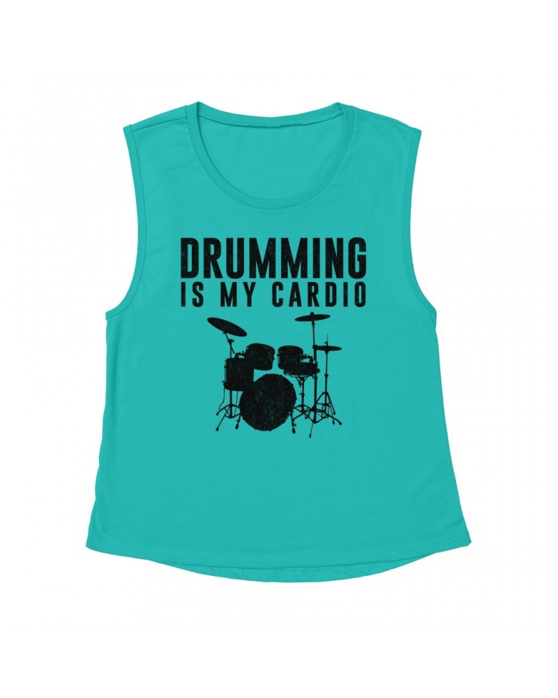 Music Life Muscle Tank | Drumming Is My Cardio Tank Top $11.88 Shirts