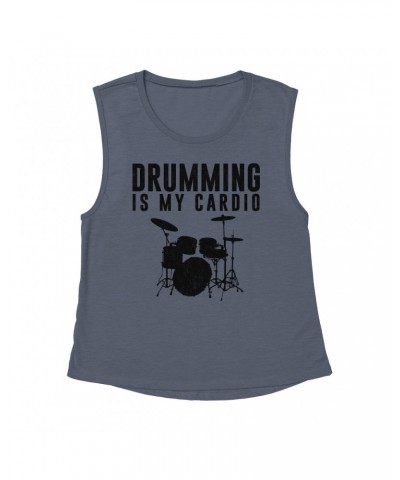 Music Life Muscle Tank | Drumming Is My Cardio Tank Top $11.88 Shirts