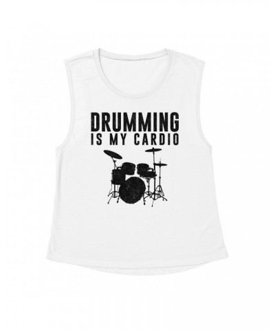 Music Life Muscle Tank | Drumming Is My Cardio Tank Top $11.88 Shirts