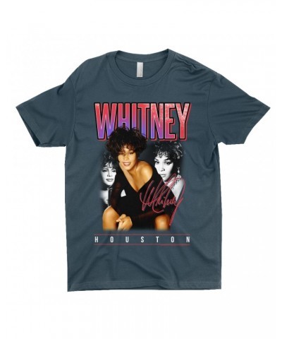 Whitney Houston T-Shirt | Triple Red Purple Collage Shirt $9.16 Shirts