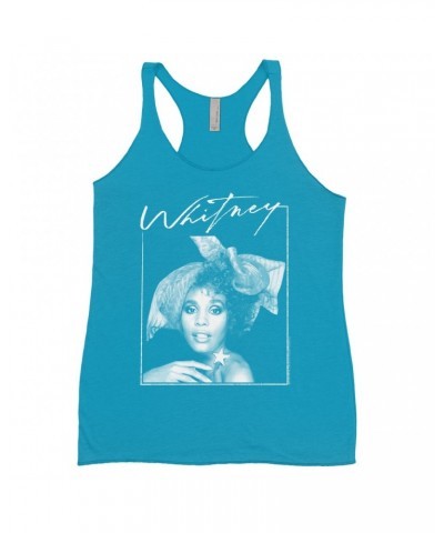 Whitney Houston Bold Colored Racerback Tank | 1987 Whitney Signature And White Photo Image Shirt $9.35 Shirts