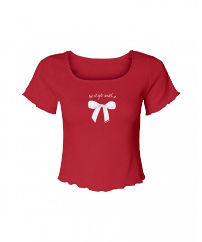 MisterWives Bow Red Baby Tee $7.99 Shirts