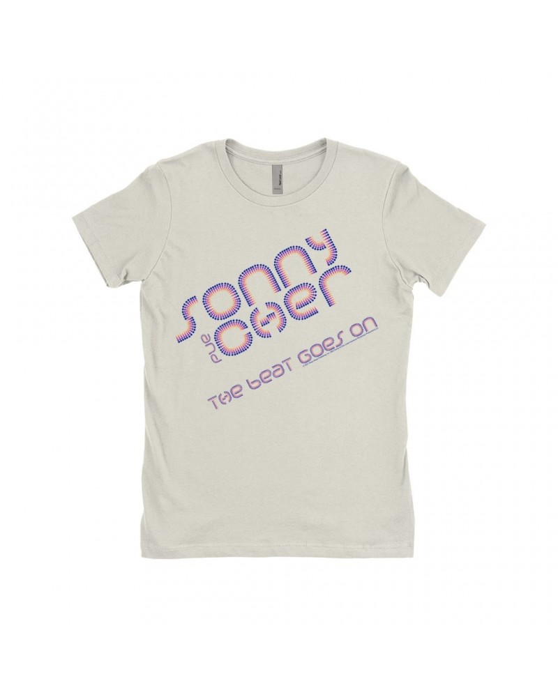 Sonny & Cher Ladies' Boyfriend T-Shirt | The Beat Goes On Colorful Logo Shirt $16.23 Shirts