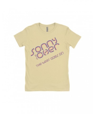 Sonny & Cher Ladies' Boyfriend T-Shirt | The Beat Goes On Colorful Logo Shirt $16.23 Shirts